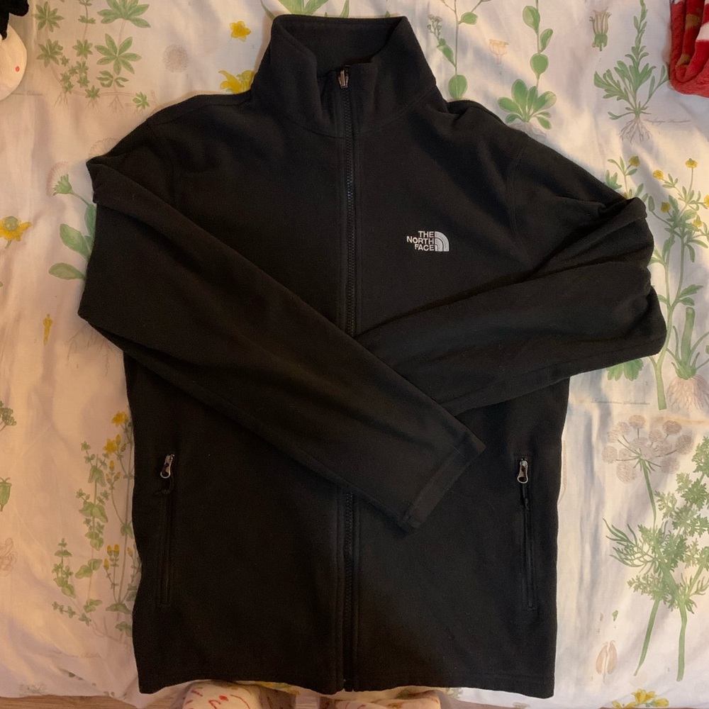 The North Face Men's Medium Black Zip Up Long Sleeve Jacket with Pockets